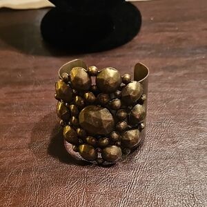 Antique Gold Statement Cuff Bracelet